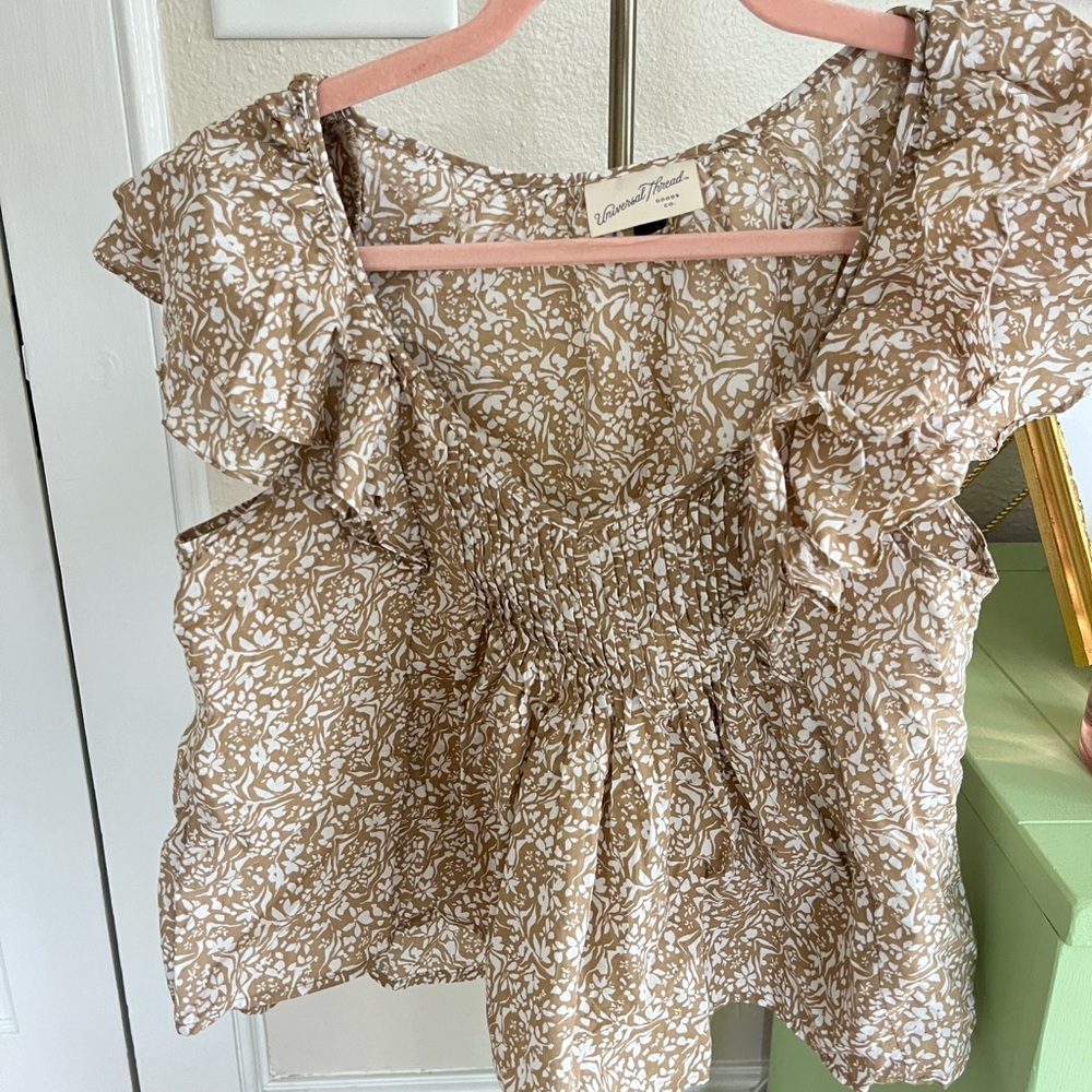 Universal Thread Brown Floral Blouse